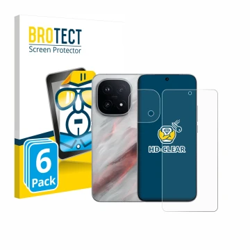 Parte frontale di una confezione del prodotto con il logo del marchio BROTECT. Accanto è raffigurato il dispositivo Vivo iQOO 