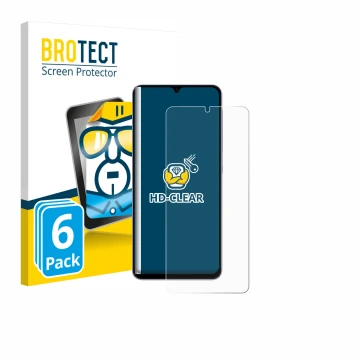Parte frontale di una confezione del prodotto con il logo del marchio BROTECT. Accanto è raffigurato il dispositivo Samsung Ga