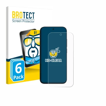 Parte frontale di una confezione del prodotto con il logo del marchio BROTECT. Accanto è raffigurato il dispositivo Xiaomi Red