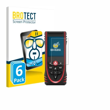 Parte frontale di una confezione del prodotto con il logo del marchio BROTECT. Accanto è raffigurato il dispositivo Leica DIST