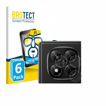 Parte frontale di una confezione del prodotto con il logo del marchio BROTECT. Accanto è raffigurato il dispositivo Xiaomi Red