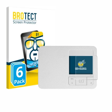 Parte frontale di una confezione del prodotto con il logo del marchio BROTECT. Accanto è raffigurato il dispositivo Canon Selp