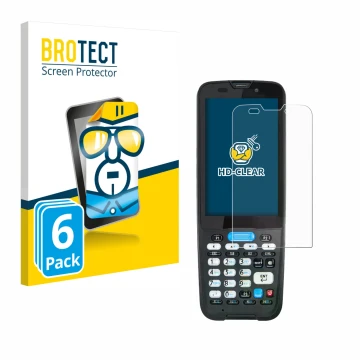 Parte frontale di una confezione del prodotto con il logo del marchio BROTECT. Accanto è raffigurato il dispositivo Unitech HT