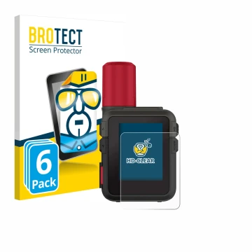 Parte frontale di una confezione del prodotto con il logo del marchio BROTECT. Accanto è raffigurato il dispositivo Garmin inR