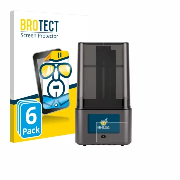 Parte frontale di una confezione del prodotto con il logo del marchio BROTECT. Accanto è raffigurato il dispositivo Anycubic P