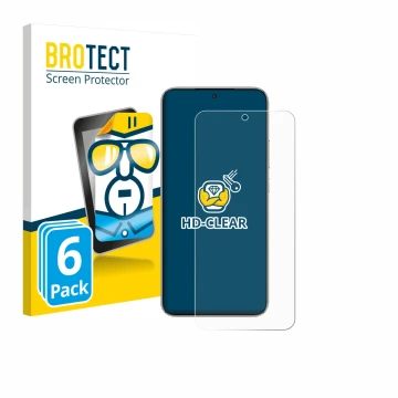 Parte frontale di una confezione del prodotto con il logo del marchio BROTECT. Accanto è raffigurato il dispositivo Honor X70 