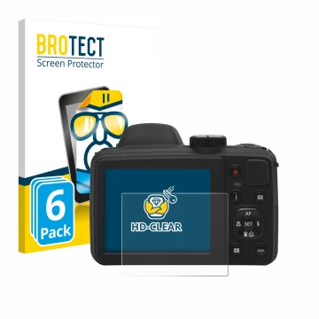 Parte frontale di una confezione del prodotto con il logo del marchio BROTECT. Accanto è raffigurato il dispositivo Kodak Pixp