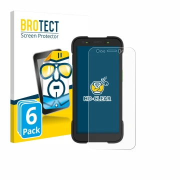 Parte frontale di una confezione del prodotto con il logo del marchio BROTECT. Accanto è raffigurato il dispositivo Zebra TC70