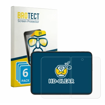 Parte frontale di una confezione del prodotto con il logo del marchio BROTECT. Accanto è raffigurato il dispositivo Apple iPho