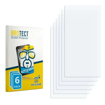 Parte frontale di una confezione del prodotto con il logo del marchio BROTECT. Accanto si trova la protezione per lo schermo c