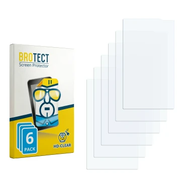 Parte frontale di una confezione del prodotto con il logo del marchio BROTECT. Accanto si trova la protezione per lo schermo c