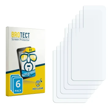 Parte frontale di una confezione del prodotto con il logo del marchio BROTECT. Accanto si trova la protezione per lo schermo c