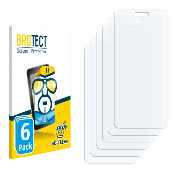 Parte frontale di una confezione del prodotto con il logo del marchio BROTECT. Accanto si trova la protezione per lo schermo c