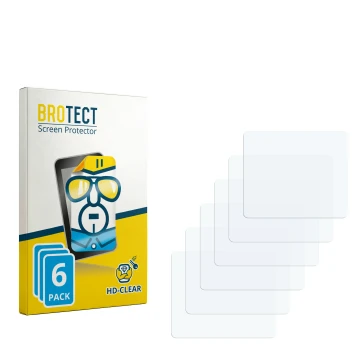 Parte frontale di una confezione del prodotto con il logo del marchio BROTECT. Accanto si trova la protezione per lo schermo c