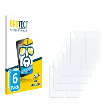 Parte frontale di una confezione del prodotto con il logo del marchio BROTECT. Accanto si trova la protezione per lo schermo c