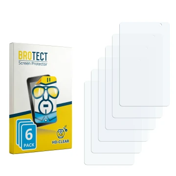 Parte frontale di una confezione del prodotto con il logo del marchio BROTECT. Accanto si trova la protezione per lo schermo c