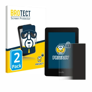 Parte frontale di una confezione del prodotto con il logo del marchio BROTECT. Accanto è raffigurato il dispositivo Amazon Kin