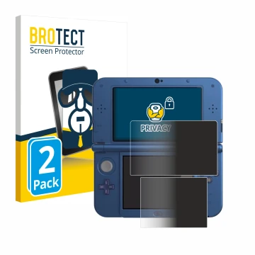 Parte frontale di una confezione del prodotto con il logo del marchio BROTECT. Accanto è raffigurato il dispositivo Nintendo N