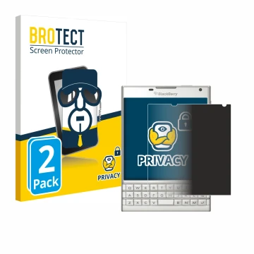 Parte frontale di una confezione del prodotto con il logo del marchio BROTECT. Accanto è raffigurato il dispositivo BlackBerry