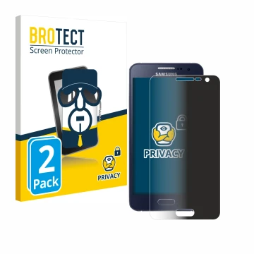 Parte frontale di una confezione del prodotto con il logo del marchio BROTECT. Accanto è raffigurato il dispositivo Samsung Ga