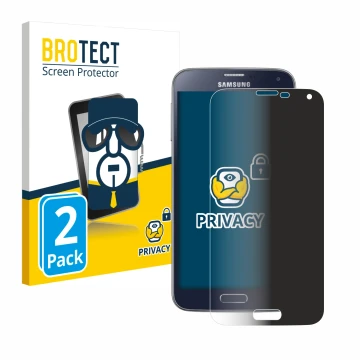 Parte frontale di una confezione del prodotto con il logo del marchio BROTECT. Accanto è raffigurato il dispositivo Samsung Ga