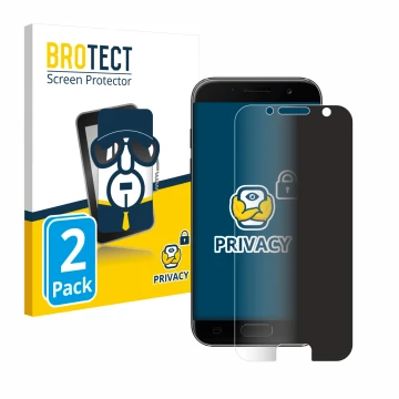 Parte frontale di una confezione del prodotto con il logo del marchio BROTECT. Accanto è raffigurato il dispositivo Samsung Ga