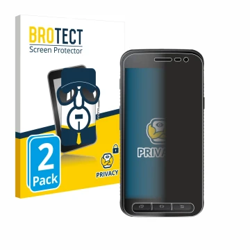 Parte frontale di una confezione del prodotto con il logo del marchio BROTECT. Accanto è raffigurato il dispositivo Samsung Ga