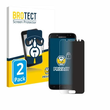 Parte frontale di una confezione del prodotto con il logo del marchio BROTECT. Accanto è raffigurato il dispositivo Samsung Ga