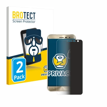 Parte frontale di una confezione del prodotto con il logo del marchio BROTECT. Accanto è raffigurato il dispositivo ASUS ZenFo