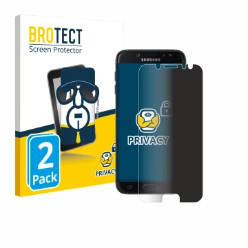 Parte frontale di una confezione del prodotto con il logo del marchio BROTECT. Accanto è raffigurato il dispositivo Samsung Ga