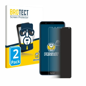 Parte frontale di una confezione del prodotto con il logo del marchio BROTECT. Accanto è raffigurato il dispositivo Honor 7X c