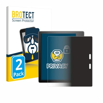 Parte frontale di una confezione del prodotto con il logo del marchio BROTECT. Accanto è raffigurato il dispositivo Amazon Kin