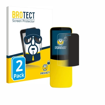 Parte frontale di una confezione del prodotto con il logo del marchio BROTECT. Accanto è raffigurato il dispositivo Nokia 8110