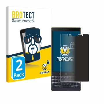 Parte frontale di una confezione del prodotto con il logo del marchio BROTECT. Accanto è raffigurato il dispositivo BlackBerry