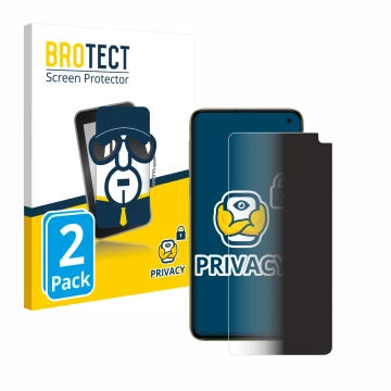 Parte frontale di una confezione del prodotto con il logo del marchio BROTECT. Accanto è raffigurato il dispositivo Samsung Ga