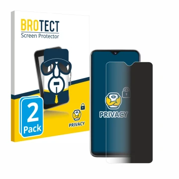 Parte frontale di una confezione del prodotto con il logo del marchio BROTECT. Accanto è raffigurato il dispositivo Samsung Ga