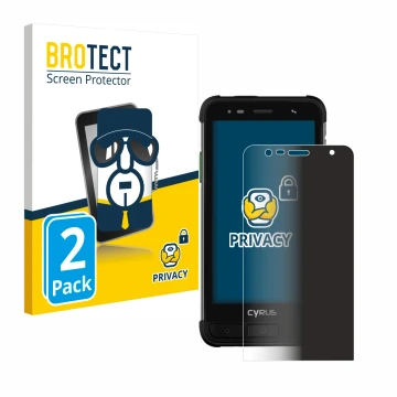 Parte frontale di una confezione del prodotto con il logo del marchio BROTECT. Accanto è raffigurato il dispositivo Cyrus CS45