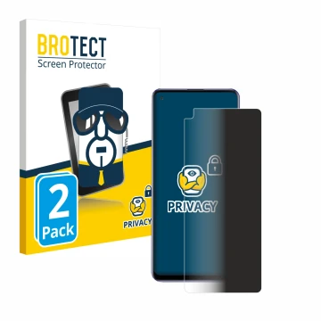 Parte frontale di una confezione del prodotto con il logo del marchio BROTECT. Accanto è raffigurato il dispositivo Samsung Ga