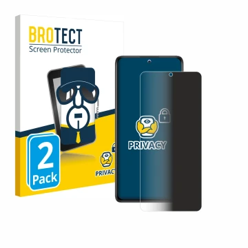 Parte frontale di una confezione del prodotto con il logo del marchio BROTECT. Accanto è raffigurato il dispositivo Xiaomi Red