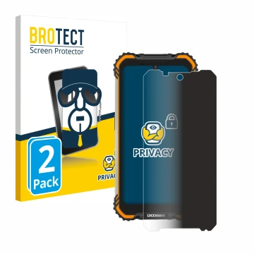 Parte frontale di una confezione del prodotto con il logo del marchio BROTECT. Accanto è raffigurato il dispositivo Doogee S58