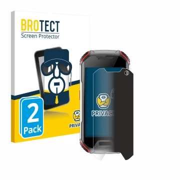 Parte frontale di una confezione del prodotto con il logo del marchio BROTECT. Accanto è raffigurato il dispositivo Unihertz A