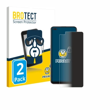 Parte frontale di una confezione del prodotto con il logo del marchio BROTECT. Accanto è raffigurato il dispositivo Oppo Reno 