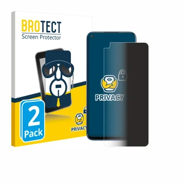 Parte frontale di una confezione del prodotto con il logo del marchio BROTECT. Accanto è raffigurato il dispositivo realme 7 5