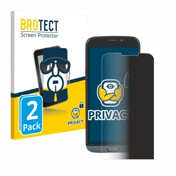 Parte frontale di una confezione del prodotto con il logo del marchio BROTECT. Accanto è raffigurato il dispositivo Doro 8050 