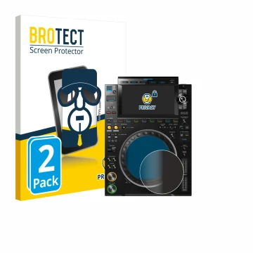 Parte frontale di una confezione del prodotto con il logo del marchio BROTECT. Accanto è raffigurato il dispositivo Pioneer CD