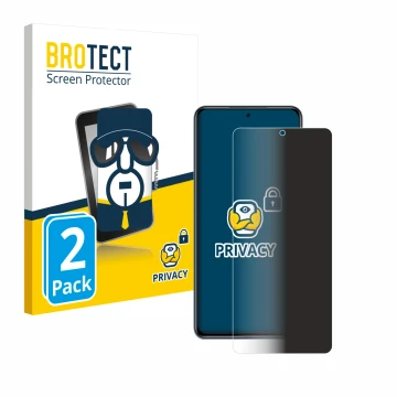Parte frontale di una confezione del prodotto con il logo del marchio BROTECT. Accanto è raffigurato il dispositivo Xiaomi Poc