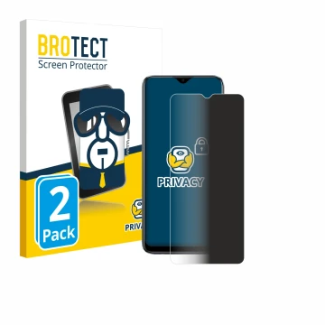 Parte frontale di una confezione del prodotto con il logo del marchio BROTECT. Accanto è raffigurato il dispositivo realme C11