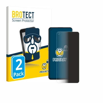 Parte frontale di una confezione del prodotto con il logo del marchio BROTECT. Accanto è raffigurato il dispositivo realme X7 