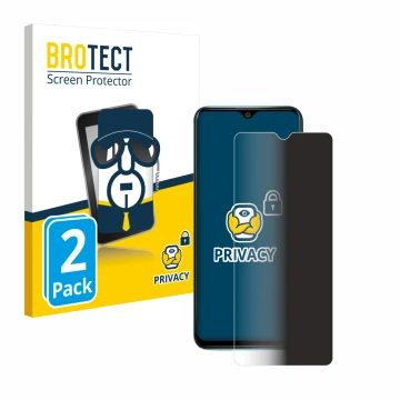 Parte frontale di una confezione del prodotto con il logo del marchio BROTECT. Accanto è raffigurato il dispositivo Wiko Power