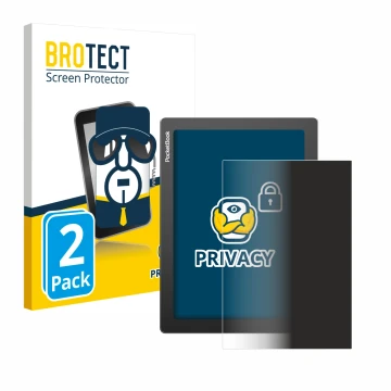 Parte frontale di una confezione del prodotto con il logo del marchio BROTECT. Accanto è raffigurato il dispositivo PocketBook